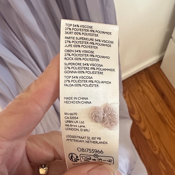 Anthropologie Twofer maxi dress in lilac, long light purple dress, small petite - Picture 14 of 17